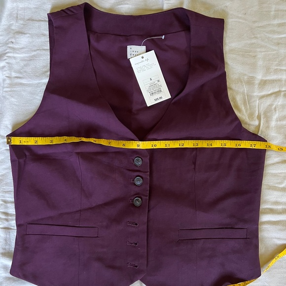 A New Day - Women’s Tailored Vest Burgundy Size - Picture 6 of 7